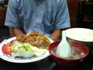 辛子レバ定食